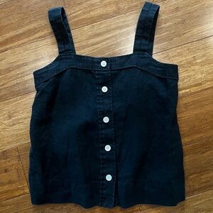 Everlane Linen Button Up Sleeveless Top